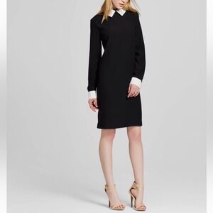 Victoria Beckham for Target sz M Black  White collar Women's Dress bunny goth